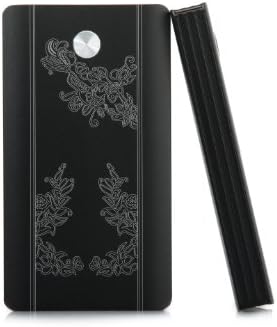 AnGo CJ-091 10000mAh Classical Aluminum Enclosure Portable Backup Battery Charger USB Power Bank for Smart Phones and other Digital Devices (Special Apple 30 Pin and Lightning, Samsung 30 Pin Adapter Included) - Retail Packaging - Black
