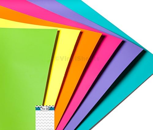 A1G606 Gloss Permanent 12 X 12 Inches - Tropical 6 Pack Outdoor Adhesive Backed Vinyl Sheets Personal Craft Sign Cutters Wall Decals