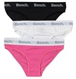 Bench Womens Three Pair Pack Nos Boxer Briefs Black/Pink/White Small