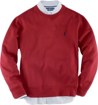 Polo Ralph Lauren Athletic Fleece Sweatshirt (Extra Large, Eaton Red)