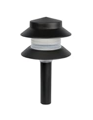 Lighting: Paradise GL22627BK Low Voltage Plastic 4-Watt Two Tier Path Light, Black - Paradise