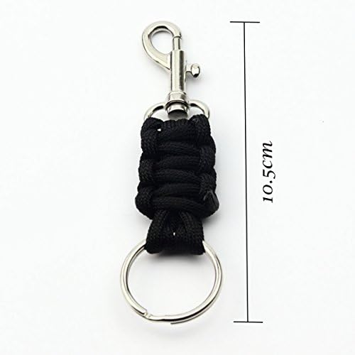 Adjustable Paracord Monkey Fist Keychain The Naturalism Military Paracord Survival Key chain Extra Beefy 500LB With metal ring(Camping, Hiking, Outdoors, Utility, Emergency, Survival)