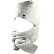 New Winter Ski Skate Polar Fleece Hat Beanie Scarf Set * Gray