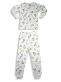 B. Steps - Toddler Girls Long Sleeved Cotton Pajamas, White, Multi (Size 2)