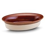 IMAGE OF Paula Deen 58171 Signature Stoneware Southern Gathering Au Gratin Chestnut, 2-Quart