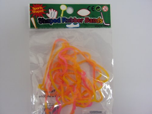 Tie Dye Sports Shaped Bandz Shaped Rubber Bands Bracelets 12pack