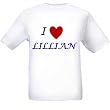 I LOVE LILLIAN - Name-series - White T-shirt