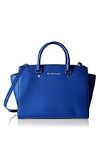 Michael Kors Bolso asa de mano Selma Large Saffiano Satchel (Azul Eléctrico)