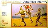 WWII - Japanese Infantry: 20 piece set of 54mm Plastic Army Men Figures - 1:32 Scale