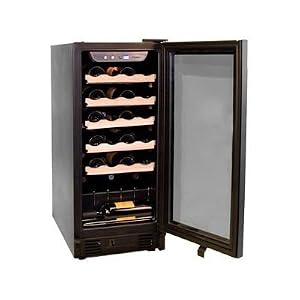 Haier 26 Bottle Built-In or Freestanding Black Wine Cellar