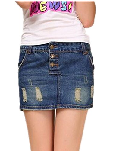 レディース スカート デニム ジーンズ カジュアル ミニスカート ガーリー 森ガール 通学 お出かけ 春 夏