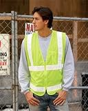 Bayside Adult USA-Made Hi-Visibility Safety Mesh Vest
