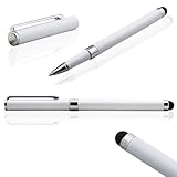 2er Bingsale Stylus Pen - Eingabestift + Kugelschreiber für iPhone, iPad, iPod, Nokia lumia,Galaxy Tab,Galaxy S5 S4,LG G2,Google nexus 5 etc. (weiss)