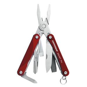 Leatherman 831189 Squirt PS4 Red Keychain Tool with Plier by Leatherman