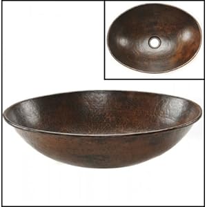 Premier Copper VO17WDB Oval Wired Rimmed Vessel Self Rimming