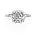 Diamond Antique Style 18k White Gold Engagement Ring Setting