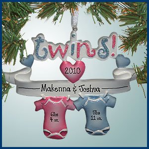 twin girl christmas ornaments