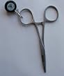 ECO-Dr. Slick Scissor Clamp Stainless Steel Satin Finish 5 1/2" & Retractable Pin-on Reel