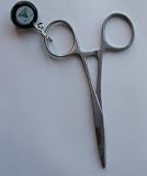 ECO-Dr. Slick Scissor Clamp Stainless Steel Satin Finish 5 1/2 & Retractable Pin-on Reel