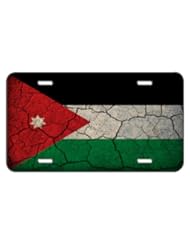 Office Product: Jordan Flag Crackled Design License Plate - MyHeritageWear