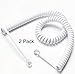 Telephone Cord - White, 2 Pack, Universally Compatible