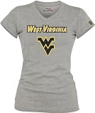West Virginia Mountaineers Women's Grey V-neck Long Body T-Shirt
