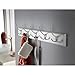 Liberty 129850 27-Inch Hook Rail/Coat Rack with 5 Flared Top Hooks, White and White