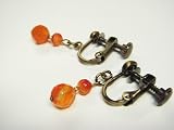 （ミコビーズ） miko beads 秋色カーネリアンのイヤリング