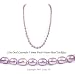 Single Strand 22 Inch 7-8mm purple Oval Shape Freshwater Cultured Pearl Necklace