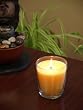 Filled Candle in Carmona Jar- Golden Pear Scent, 12.5 oz
