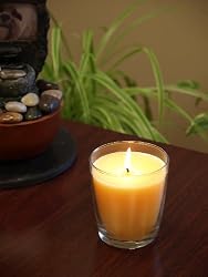 Filled Candle in Carmona Jar- Golden Pear Scent, 12.5 oz