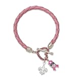 Logoart New Orleans Saints Breast Cancer Awareness Pink Rope Bracelet
