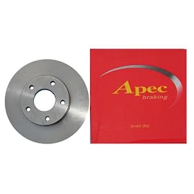 Apec Pair Rear Brake Discs - VW Golf 4 Estate 1.9 GT TDi 130bhp ASZ Eng - 6/01-4/05 - 232mm Solid