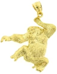 Dazzlers Solid 14k Gold Monkey Charm Pendant Available in three colors from jewelsberry (weights: 4.2 grams only)