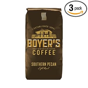 Boyer\’s Coffee Southern Pecan, 12-Ounce Bags (Pack of 3)