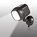 EasGear® 600-Lumen Bright Weatherproof Wireless Battery Powered 4 Led Motion Sensor Outdoor Spotlight Wall Light with PIR Motion Sensor & Light Sensor（4*3w Led Bulbs，Black）