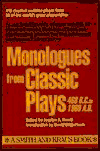 Monologues From Classic Plays, 486 B.C.-1960 A.D.