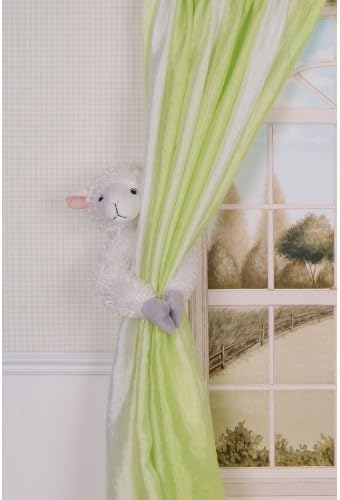 Curtain Critters ALWTLB170909SGL Plush Barnyard Lamb Curtain Tieback Toy