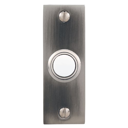 Heath Zenith 922-B Wired Push Button, Pewter Finish with Lighted Center Button