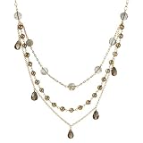 14K Gold Over Silver Bib Necklace
