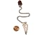 Quartz Pendulum 08 Brown Wood Skull Reiki Energy Healing Crystal Dowsing