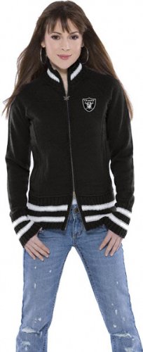 Oakland Raiders Full Zip Draft Day Sweater Jacket - Touch by Alyssa Milano