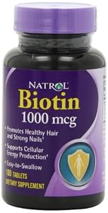 Natrol Biotin 1000 mcg Tablets, 100-Count (Pack of 2)