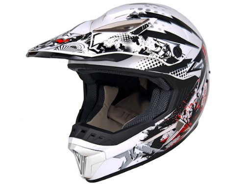 DOT Approved Motorcycle Helmet Off Road MX Motocross Dirt Bike Racing Adult EVOS Sport Street Bike Cruiser ScooterB00C254H7I : image