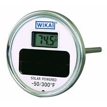 WIKA 304 Stainless Steel Center Back Mount Solar Digital Thermometer