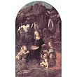 Leonardo da Vinci (Madonna in the rock grotto, scene: Mary and Christ child, John the Baptist as a child and an angel) - 13x19