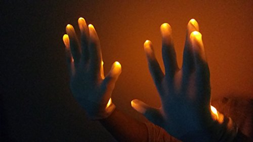 Golden Yellow Electro LED Rave Raver Dance Gloves Rave Party Flash Finger EDC