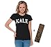 Awkwardstyles Women's Kale T-shirt White Vegetarian Organic Shirt + Bookmark