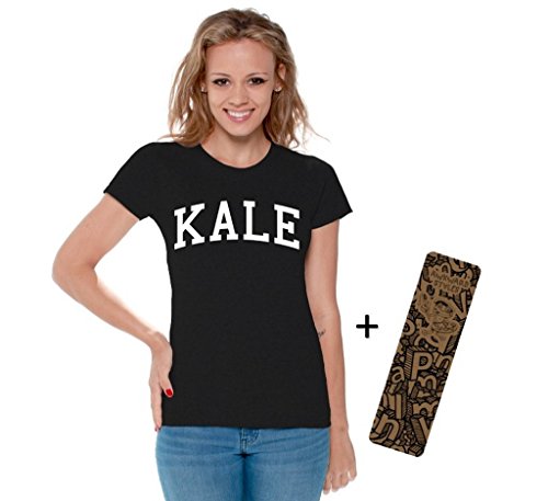 Awkwardstyles Women's Kale T-shirt White Vegetarian Organic Shirt + Bookmark