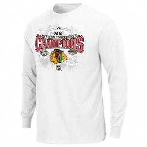 Buy Chicago Blackhawks 2010 Western Conference Champions Official Locker Room Long Sleeve T-Shirt